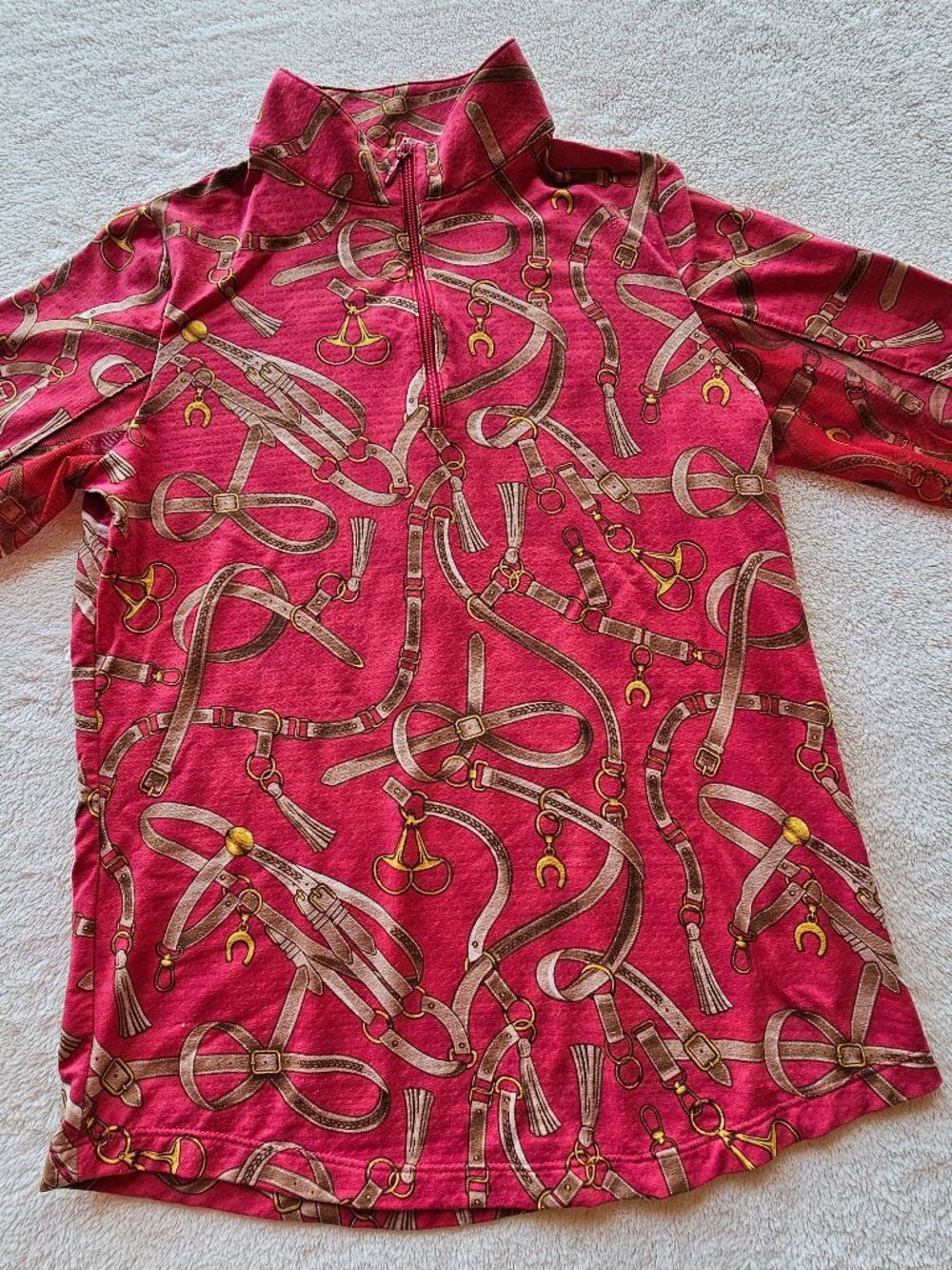 IBKUL Womens Equestrian Bridle Print UPF 50+Sun Shirt